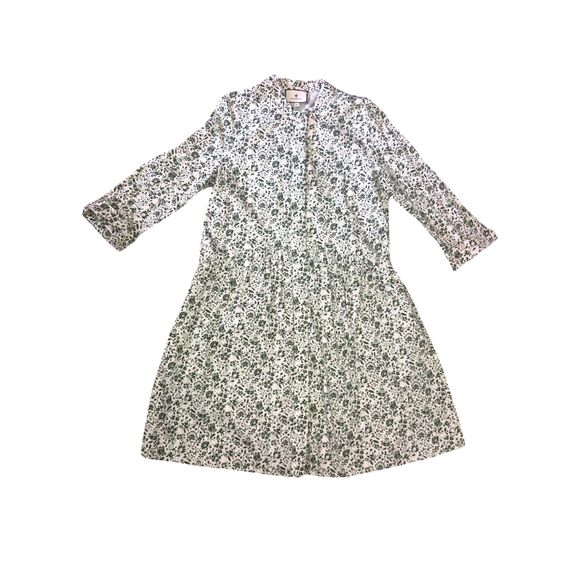 Dress Tuckernuck Floral XS Long Sleeve Button Up Cuffed Vintage Style Preppy - Picture 1 of 10